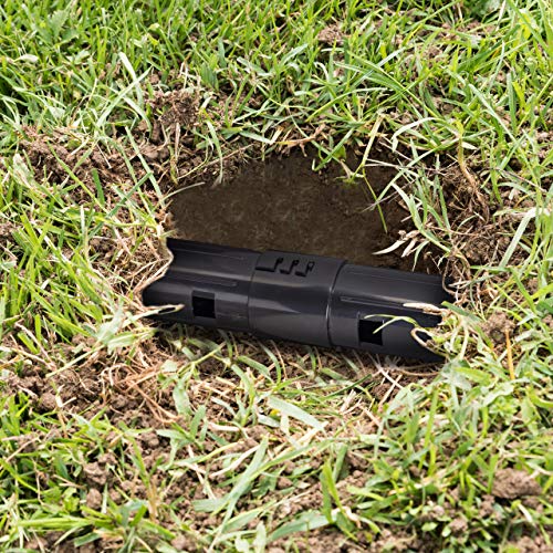 Relaxdays Catch and Release Live Mole Trap, Adjustable Length, Check Openings, Humane, Plastic, Black