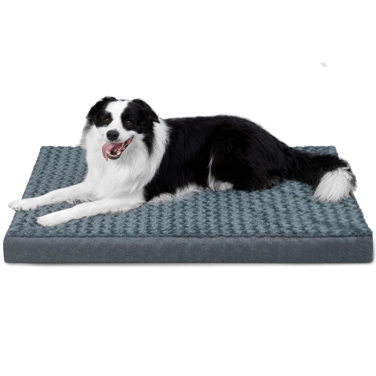 KHONSU PET Dog Bed Mat Plush 3in Orthopedic Pad for Large Dogs up to 65 lbs Large Waterproof Removable Cover Machine Washable for Large Dogs