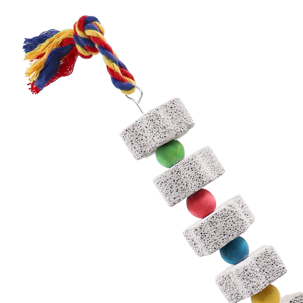 2 Pack Large Chicken Chewing Toy, Chick Beak Grinding Calcium Stone with Bells, Cage Accessories for Bird Parrot Cockatiel Parakeet Budgies Rat Hamster Rabbit Bunny African Grey Guinea Pig Chinchilla