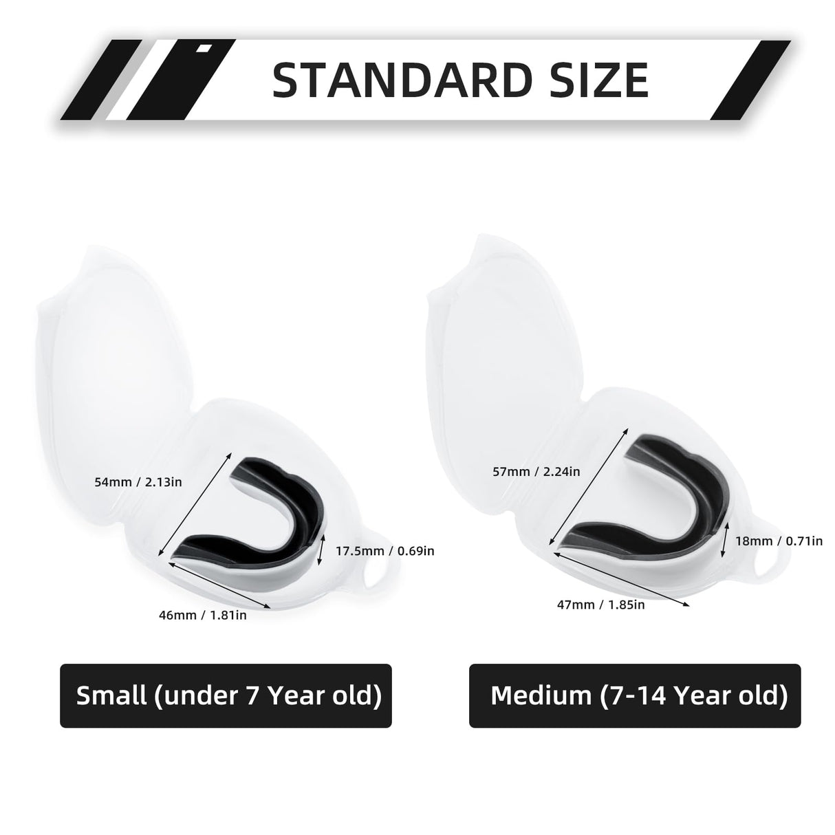 LPONJAR 5 Pack Toddler Kids Youth Moldable Sports Mouth Guard with Case