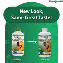 Load image into Gallery viewer, LIQUIDHEALTH Pets K9 Liquid Glucosamine for Dogs, Puppies, Senior Canines with Chondroitin, MSM, Hyaluronic Acid - Dog Vitamins for Hip & Joint Health, Dog Joint Oil, Joint Juice - Made in USA (32 oz)