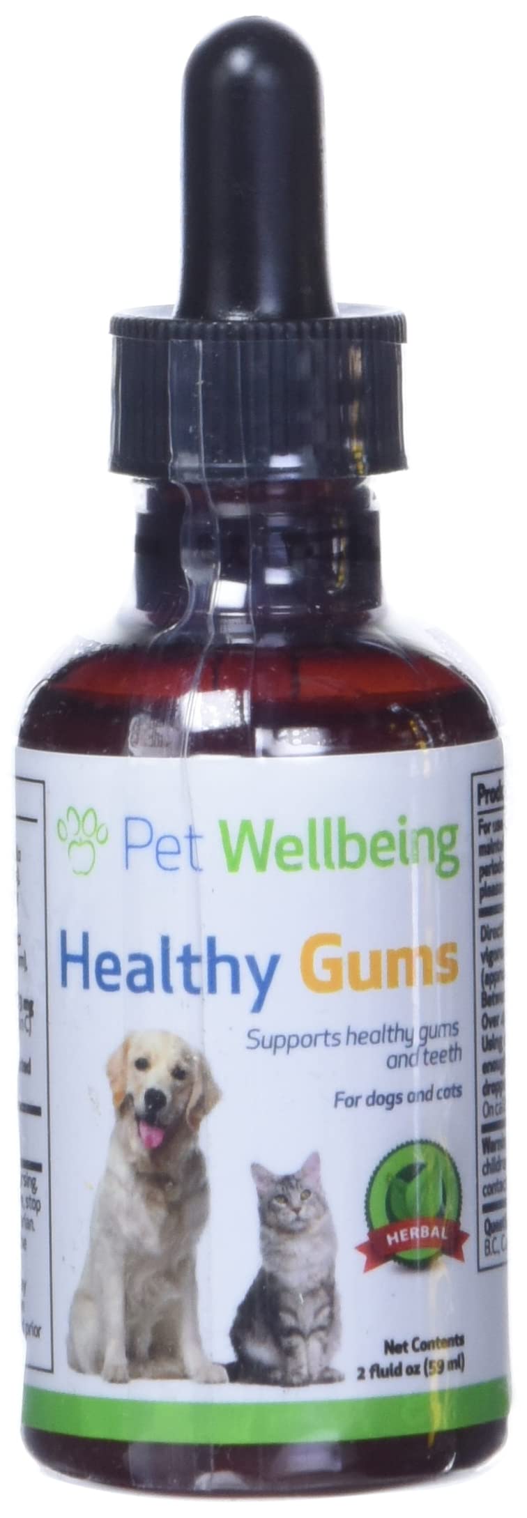 Pet Wellbeing - Healthy Gums for Dogs - Natural Supplement for Healthy Gums, Teeth and Breath Against Dog Gingivitis - 2oz (59ml).
