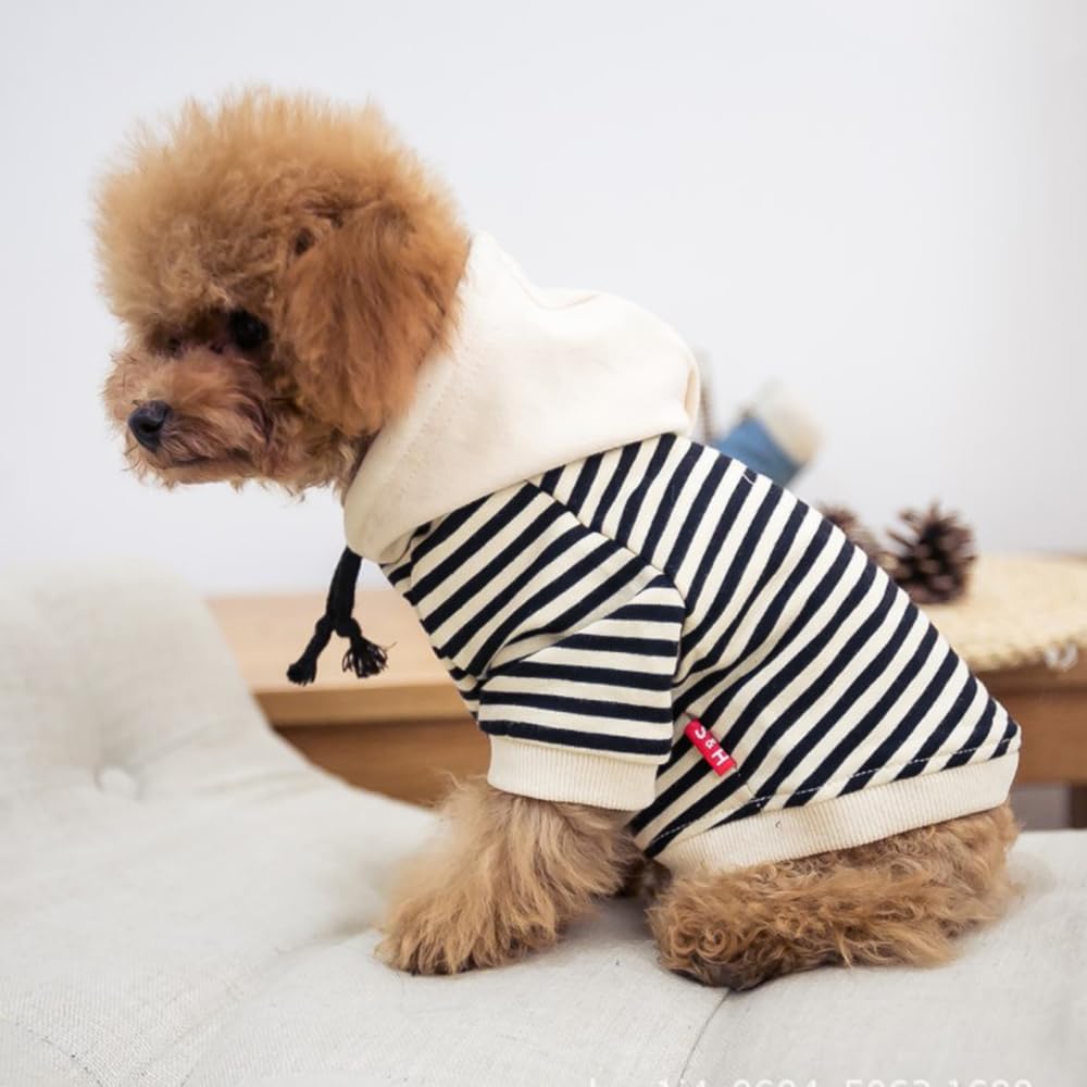 Dog Hoodies for Small Medium Large Dogs,Matching Dog and Owner Clothes Separately Sold, Striped Dog Shirts,Boy Girl Cat Dog Birthday Christmas Outfits (for Pets, 4XL - Chest 24.4")