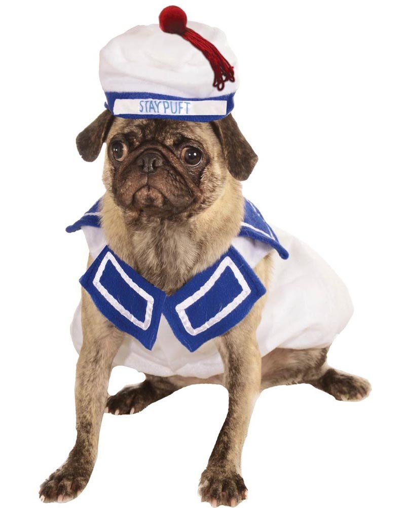 Ghostbusters: Stay-Puft Marshmallow Man Pet Costume for For Dogs or Cats by Rubies, Large