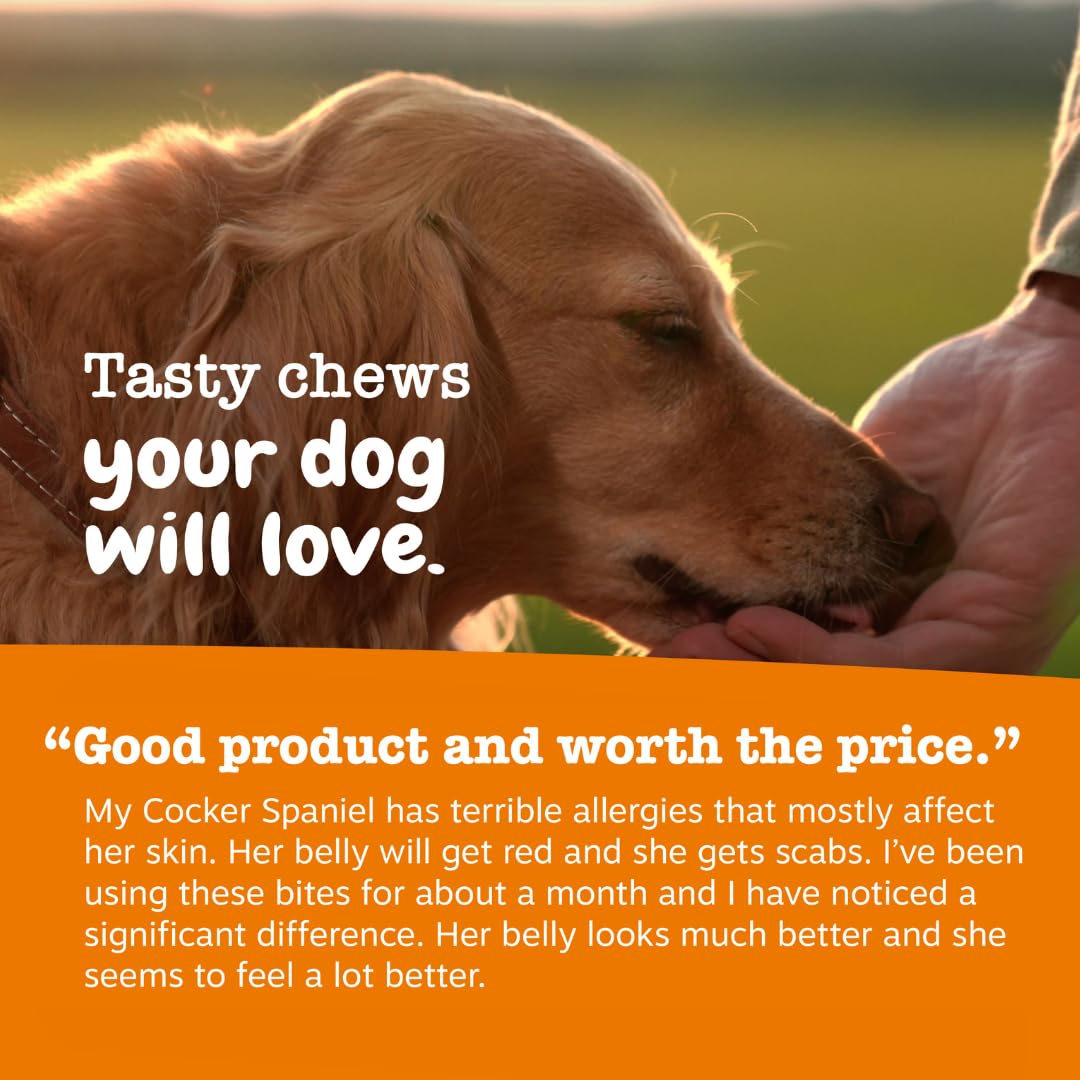Zesty Paws Dog Allergy Relief Chews, Dog Probiotics for Itchy Skin and Ears, Lamb, 50ct
