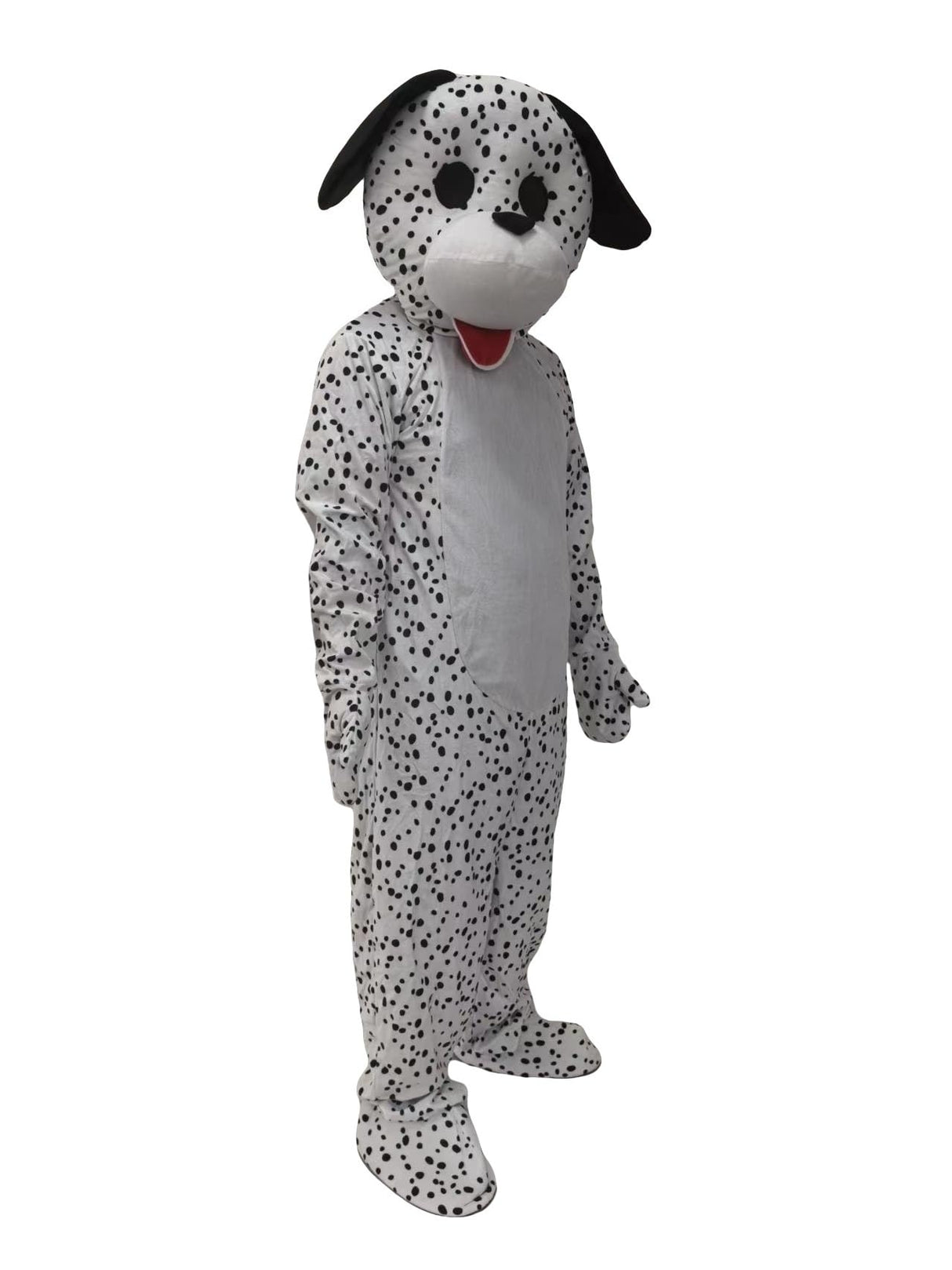 Plush Dalmations Costume Spotted Black and White Puppy Suit Dog Character Outfit Adult