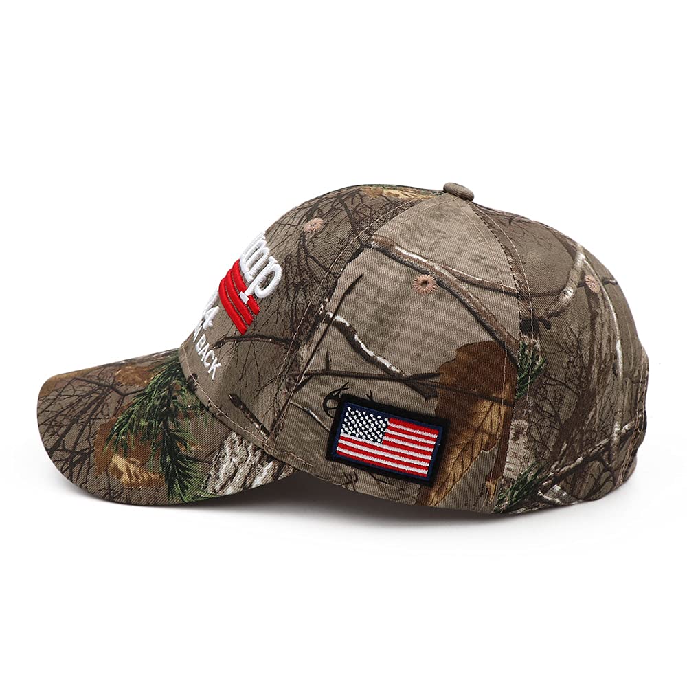 Trump 2024 Hat MAGA Hat Embroidered Take America Back Donald Trump Slogan USA Adjustable Camo Baseball Cap for Woman Men