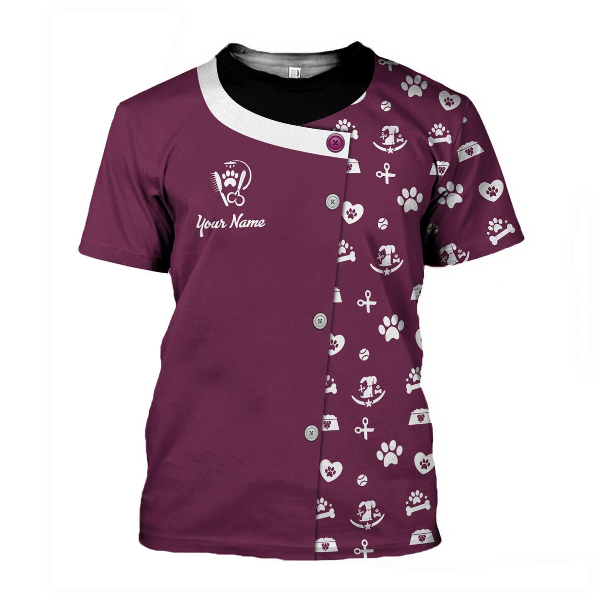 Personalized Dog Groomer 3D Shirt, Dog Grooming Shirt, Pet Grooming Shirt Gift, Dog Groomer Shirts, Grooming Shirts for Women (US, Alpha, Small, 5X-Large, Regular, Regular, 1, DG2)