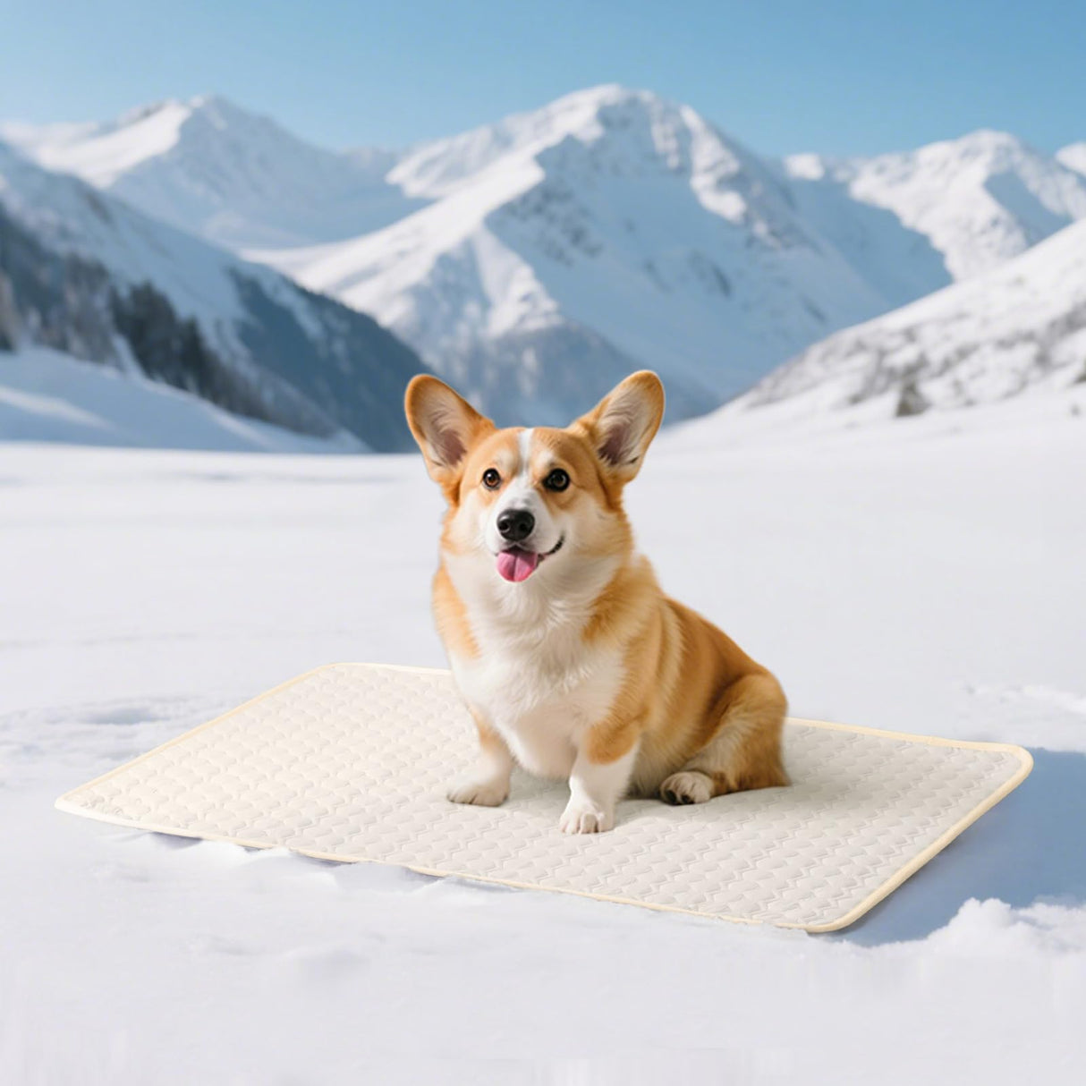 Soulbond Cooling Mat for Small Dogs - 25"x35" Washable Cooling Pad for Dogs & Cats, QMAX>0.3, Anti-Slip Bottom, Portable Summer Cool Pet Bed Pad for Outdoor/Indoor/Cars/Travel Use, Pearl White