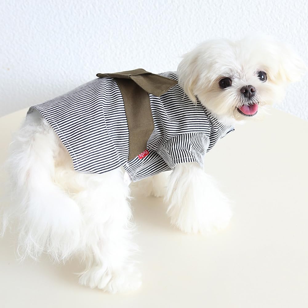 MaruPet Japanese Kimono for Pet Halloween Costume Bowknot Dog Dress for Small, Extra Small Dog X-Stripes XS