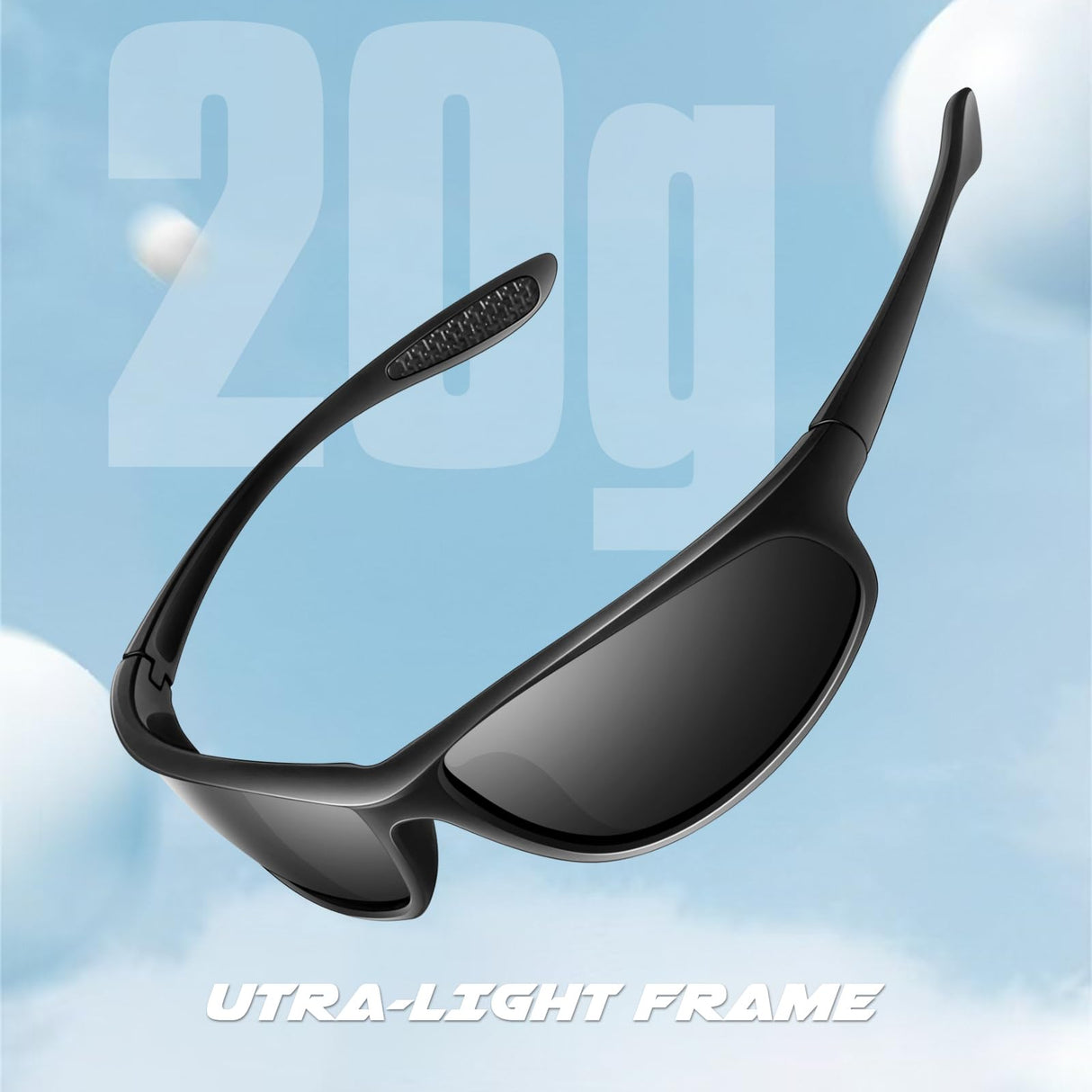 LINVO Polarized Sports Sunglasses for Men Women,Ultralight Wrap Around UV400 Protection Sun Glasses for Driving Fishing