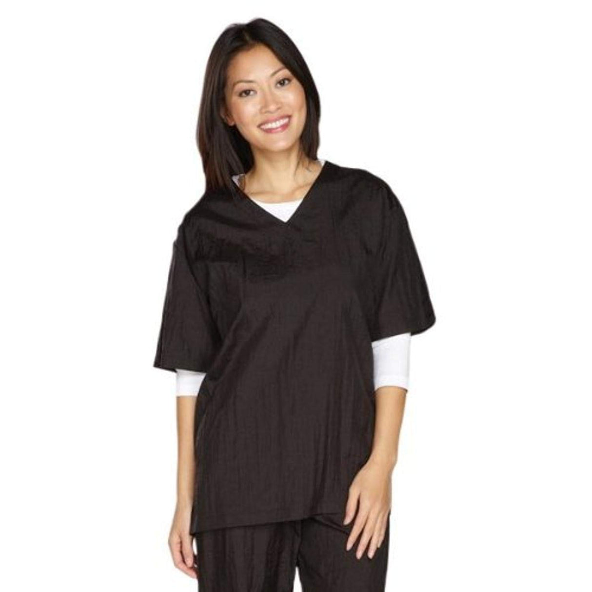 Top Performance Nylon V-Neck Grooming Smock, Medium, Black