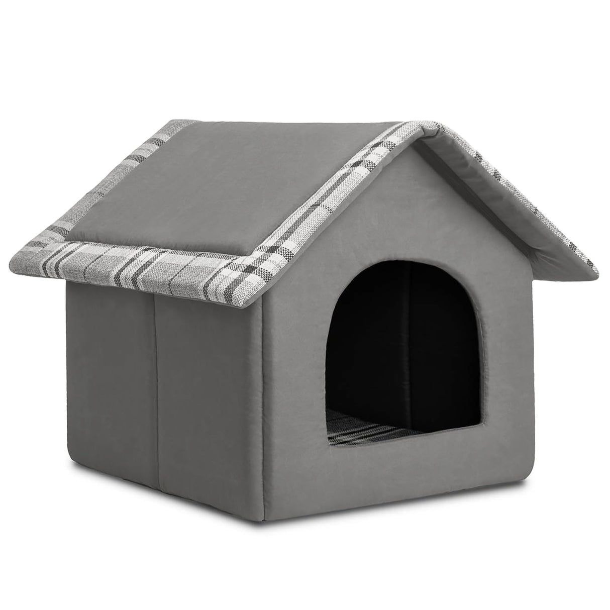 Hollypet Cozy Pet Bed House Warm Pet House Cave Sleeping Bed Puppy Nest for Cats and Small Dogs, Gray