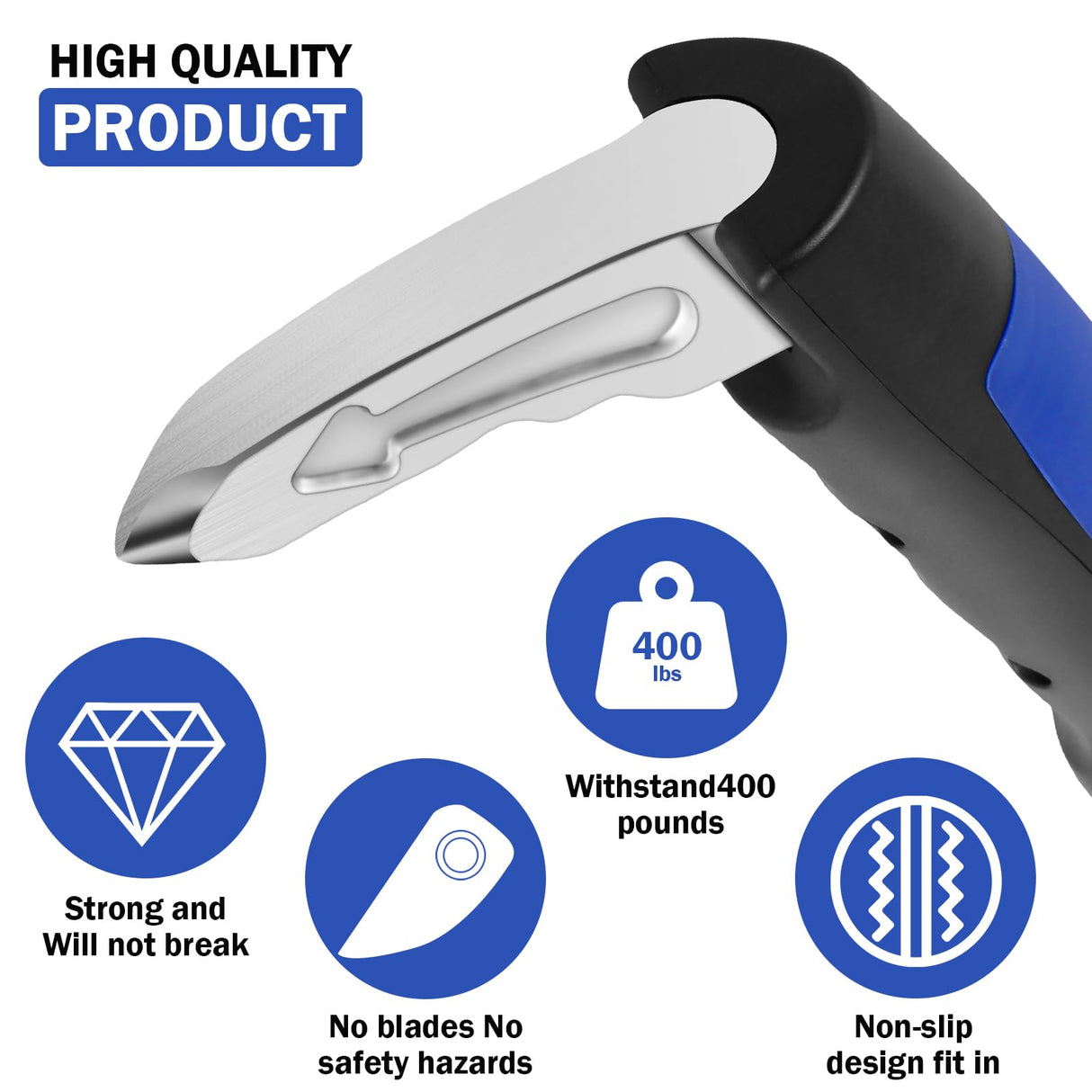 2Pcs Car Door Assist Handle, 3 in 1 Multifunction Portable Vehicle Support Handle, Seat-Belt Cutter and Window Breaker, Car Door Handle Assist for Elderly and Car Emergency Tool (Blue)