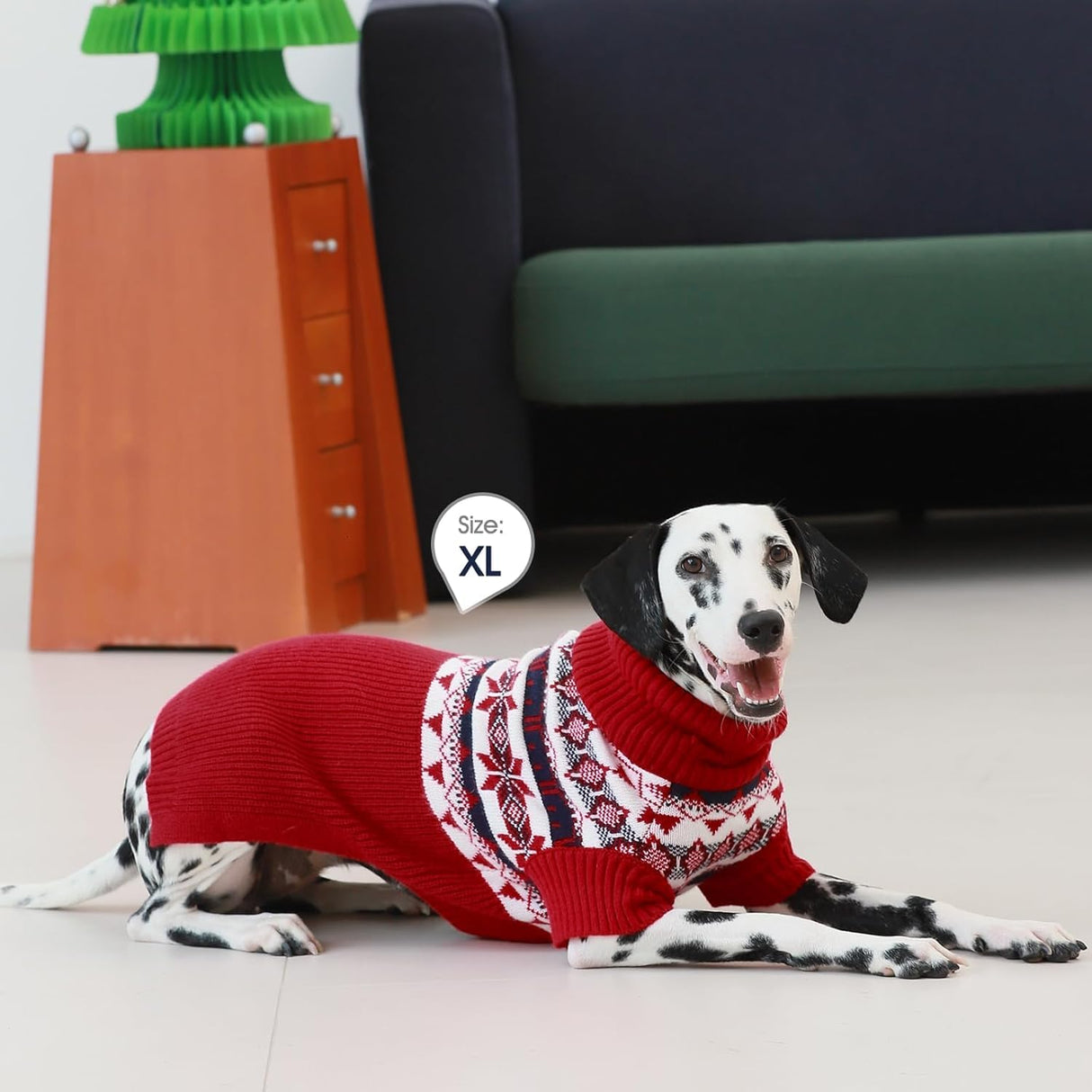 IECOii Extra Large Dog Sweater,Turtleneck Dog Sweater Larged Size Dogs,5XL Big Pet Christmas Knitwear Winter Clothes for Cold Weather,Girl and Boy Knit Sweatshirt for Great Dane,XXXXX-Large