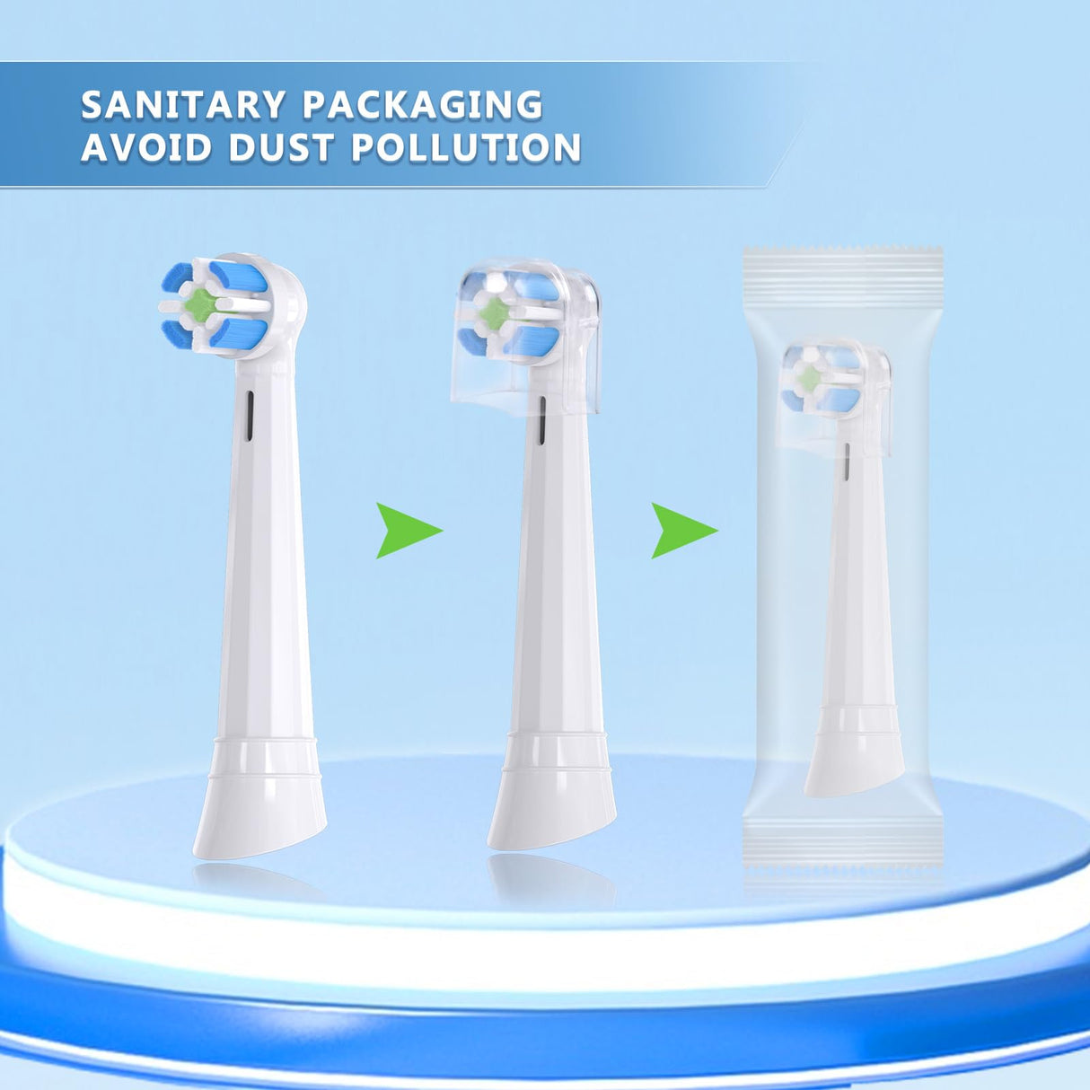 Compatible with Oral-B iO 3/4/5/6/7/8/9/10 Series Ultimate Clean Electric Toothbrush Replacement Brush Heads,for Oral-B iO Electric Toothbrush,10 Pack (White)