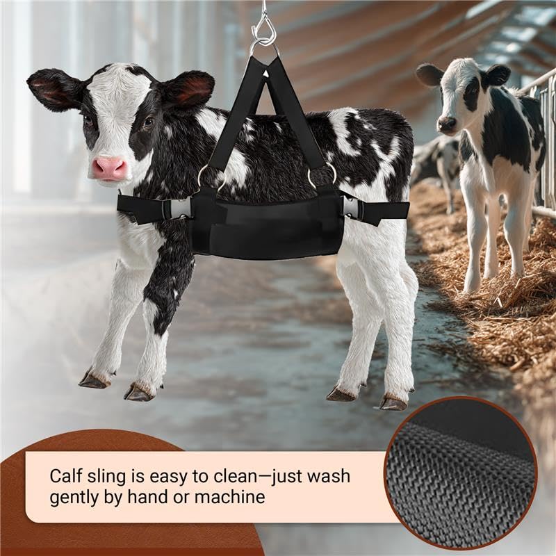 Goat Sling for Weighing 30"x25", Up to 400 LB Assist Weight Scale for Baby Calf, Lamb, Alpaca, Pig, Dog (Large)