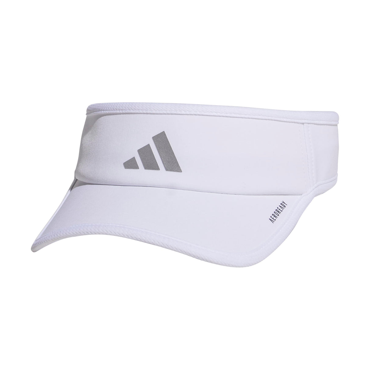 adidas Women's Superlite Visor – Lightweight Moisture-Wicking Running Tennis Hat, White/Silver Metallic/3, OSFA