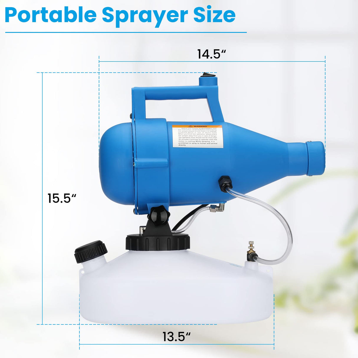 Srora Electric Portable Fogger Sprayer 4.5L (1.2 Gallon),Electric Sprayers in Lawn and Garden,Portable Atomizer Foggers,Spray Distance is 30 Feet,Average Droplet 30 Micron,Fogger Multi Scenario Use