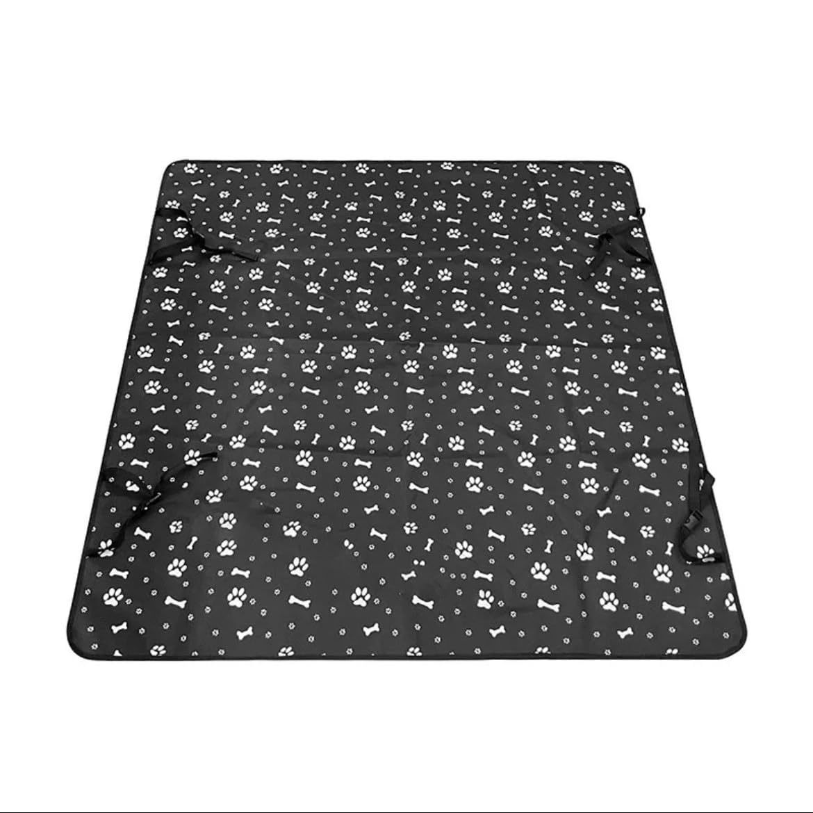 Long Face Pet Seat Cover for Back Seat Nonslip Durable Waterproof Seat Cover Hammock with Storage Pocket for Car Truck and SUV Dog Car Seat Cover (Black)