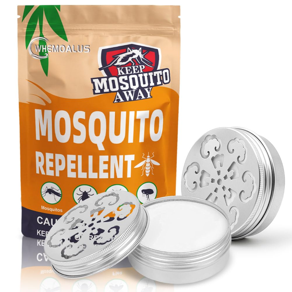 DALIYREPAL Mosquito Repellent for Patio,Mosquitoes Repellent Outdoor/Indoor, Mosquito Deterrent Indoors, Natural Mosquito Repellent for Yard, Mosquito Control for Camping/Travel 2 Jars/Box