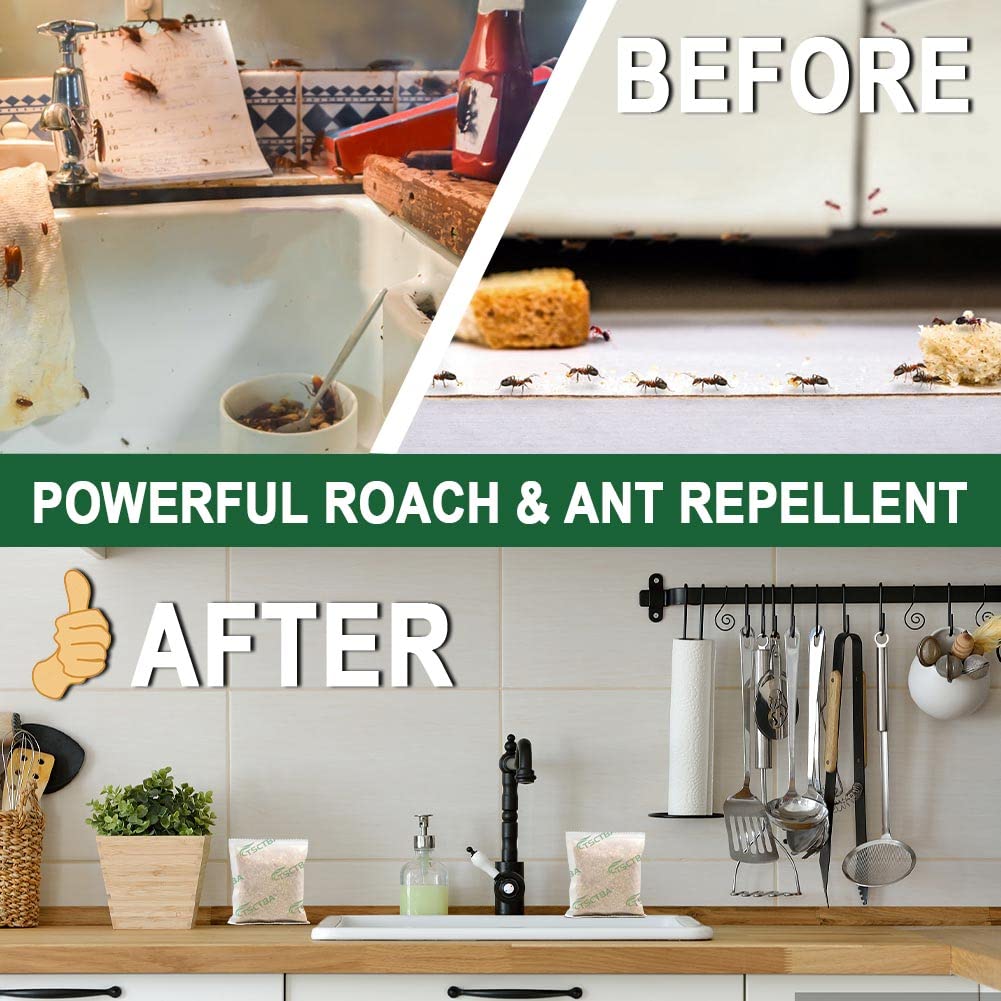 TSCTBA Pest Control Pouches,Peppermint Oil Pest and Rodent Repellent,Mouse/Rat/Mice Repellent,Mosquito Repellent, Naturally and Strongly Repel Spider,Roach,Bugs,Insect,Ant, & Other Pests -8P