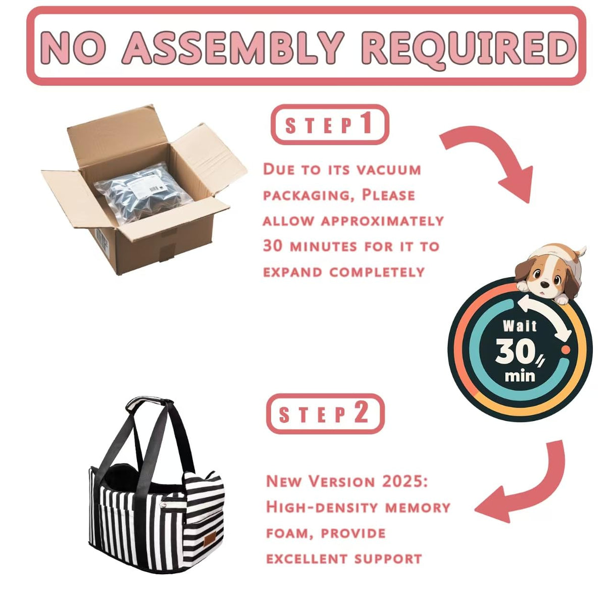 Cullaby Dog Car Seat for Small Dogs Under 15 lbs โ Center Console Pet Carrier with Safety Belt, Storage Pockets, Removable Washable Cover โ B&W Stripes, Secure & Comfortable for Small Puppies/Cats