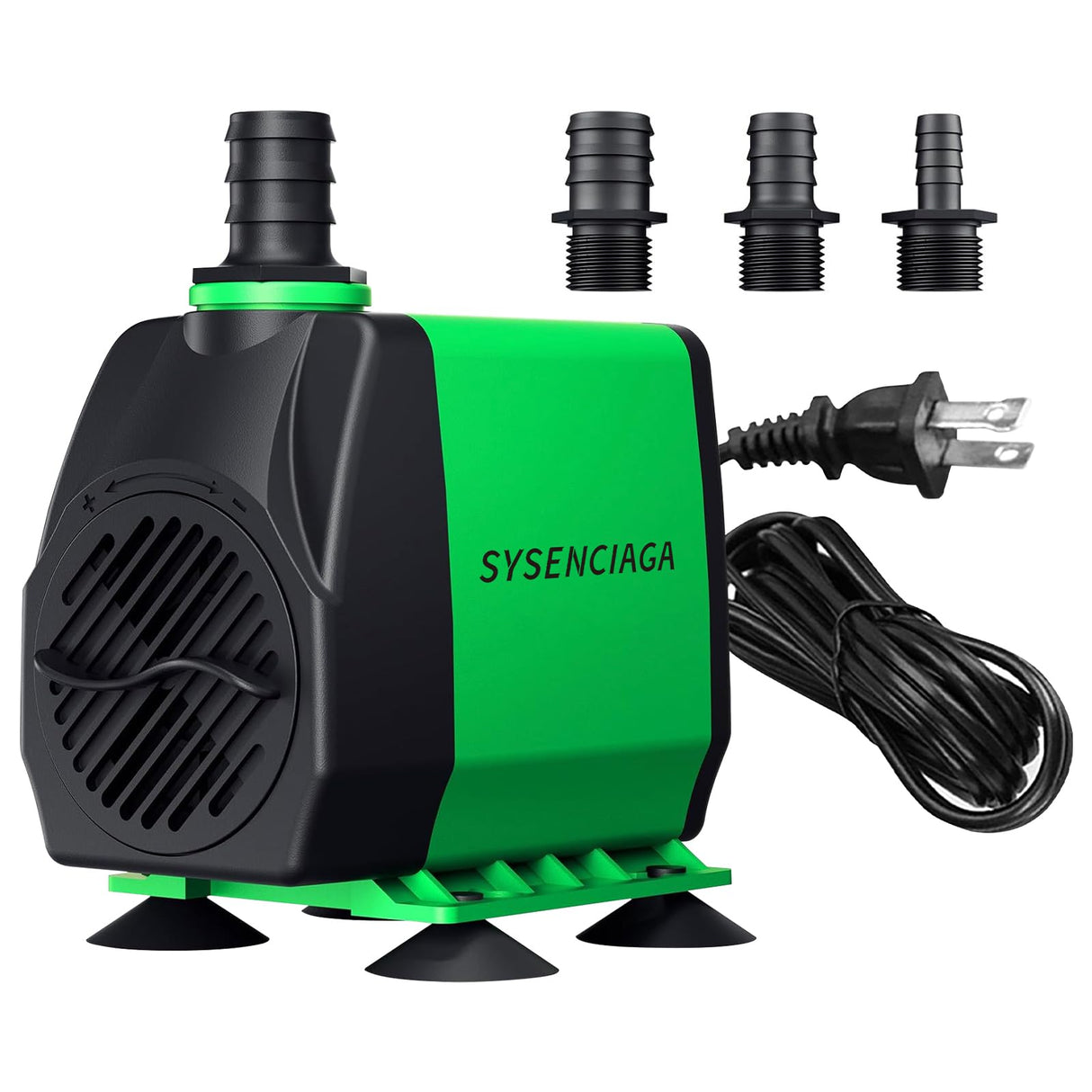 40W Fountain Submersible Water Pump, 1000GPH Adjustable Ultra Quiet Aquarium Pump, Small Pond Pump with 3 Nozzles, 10.5ft High Lift for Small Pond, Fish tank, Waterfall, Outdoor, Hydroponics