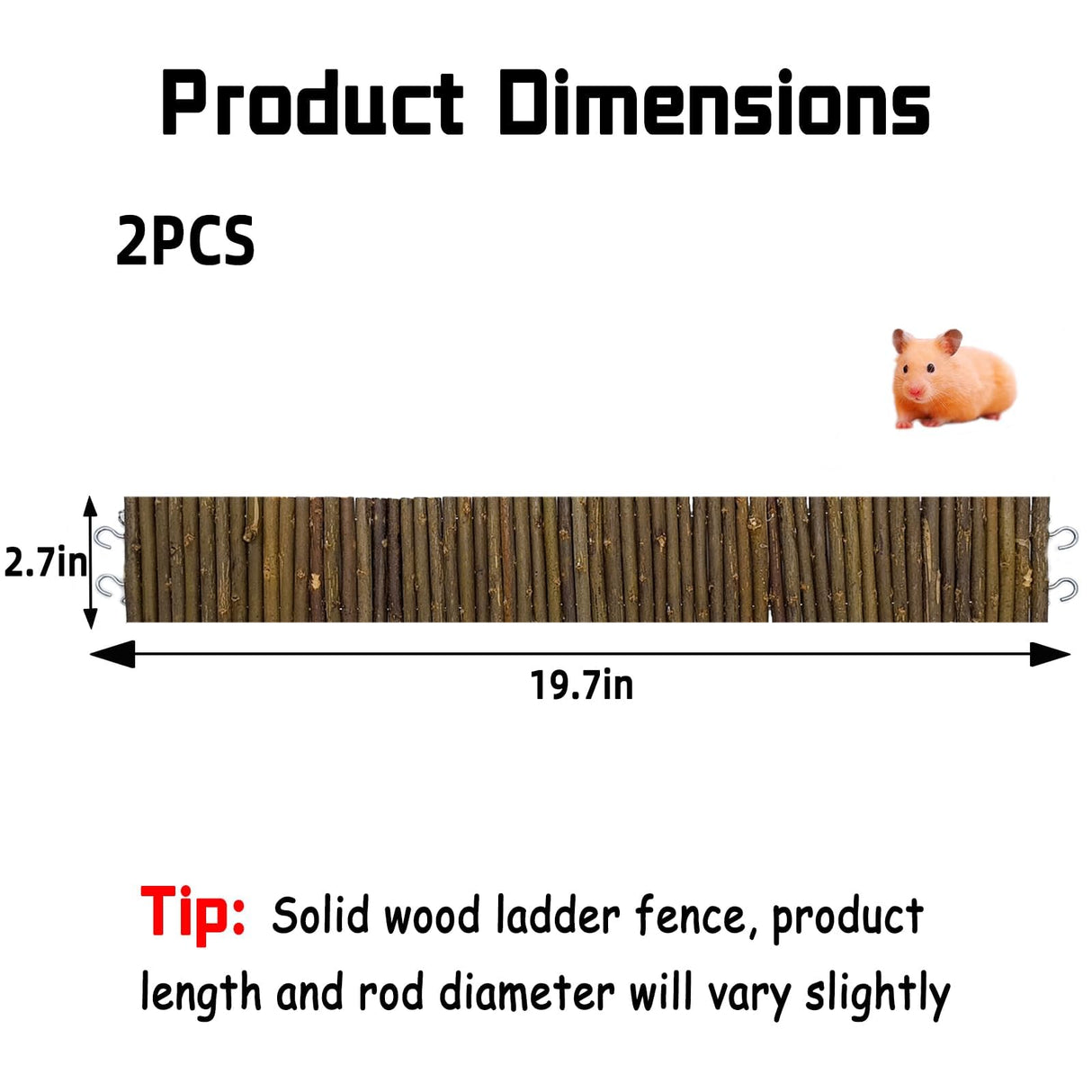 Rat Bendy Long Suspension Bridges Hamster Climbing Ladder Flexible Wooden Bridge for Dwarf Hamster Sugar Glider Rodents Mouse(2PCS)
