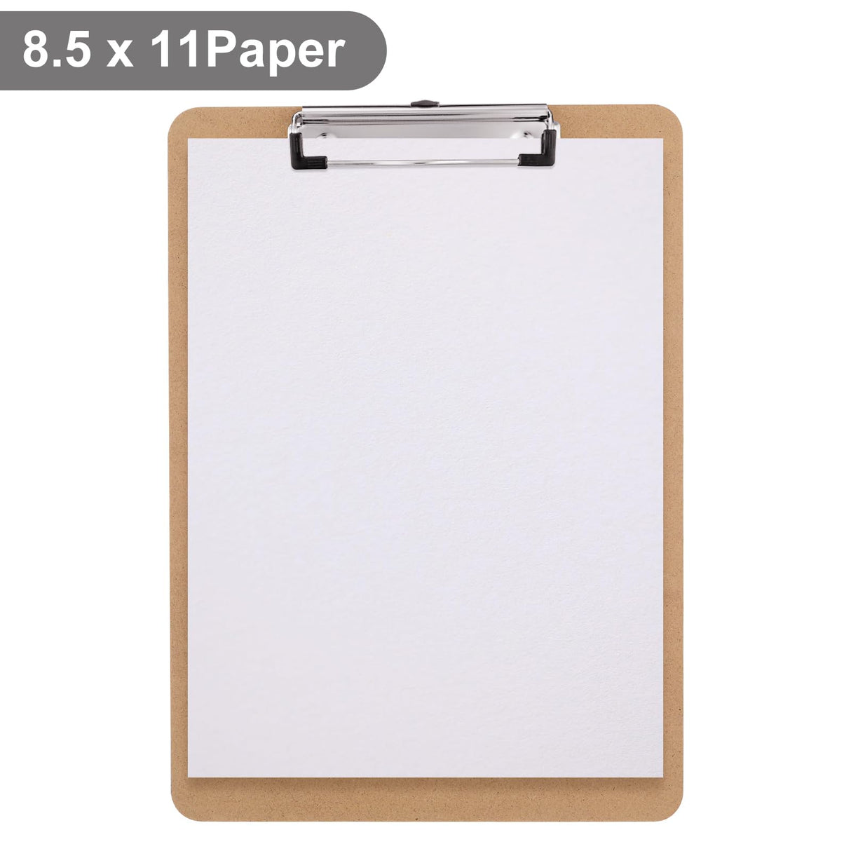 Macroclo Wood Clipboards Set of 2, Letter Size Hardboard Clip Board 8.5x11