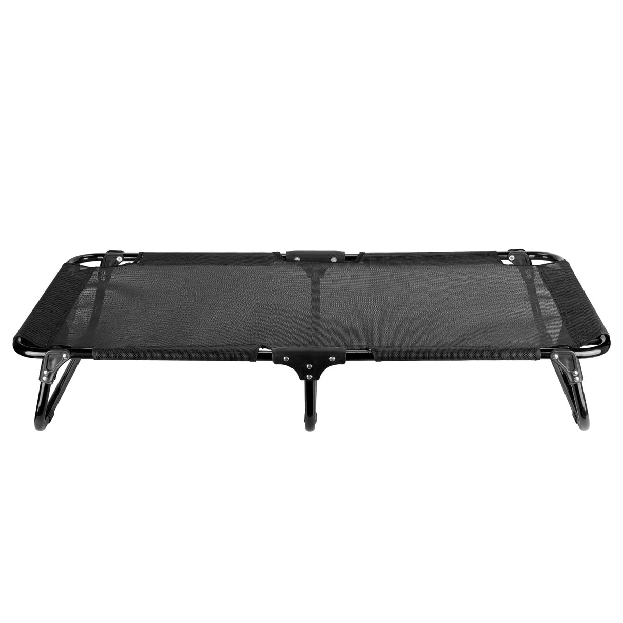 Ipixune Foldable Elevated Dog Bed, 36"x23"x7" Raised Pet Bed with No Setup, Outdoor DogBed with Breathable Mesh, No-Slip Feet Durable Dog Cots Bed for Medium Sized Dogs, Black