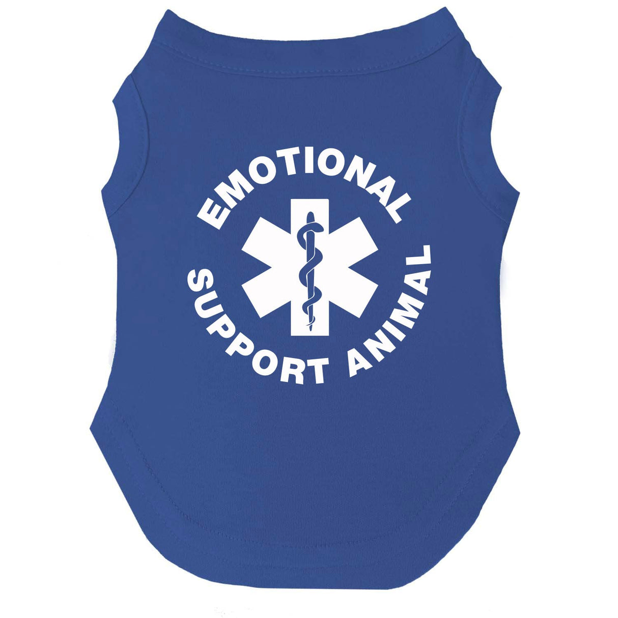 Emotional Support Animal Dog Tee Shirt Sizes for Puppies, Toys, and Large Breeds (209 Royal, 3X-Large)