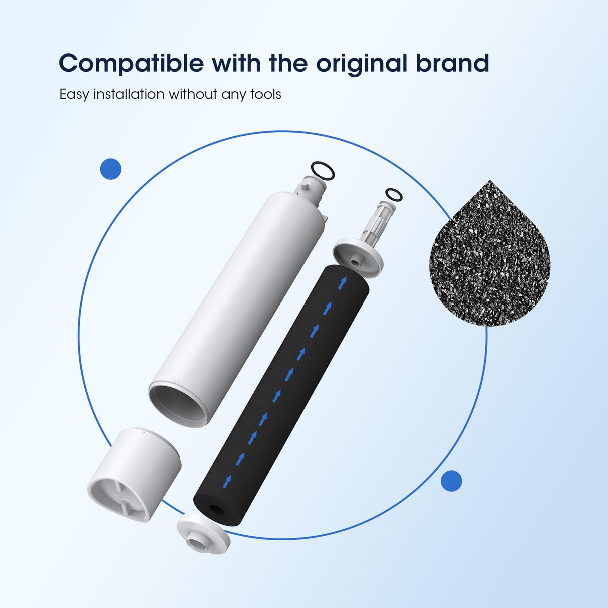 GLACIER FRESH RPWFE (with CHIP) Refrigerator Water Filter, Replacement for GE® RPWFE, RPWF, WSG-4, WF277, GFE28GMKES, PFE28KBLTS, GFD28GSLSS, PWE23KSKSS, GYE22HMKES, DFE28JSKSS, Pack of 1