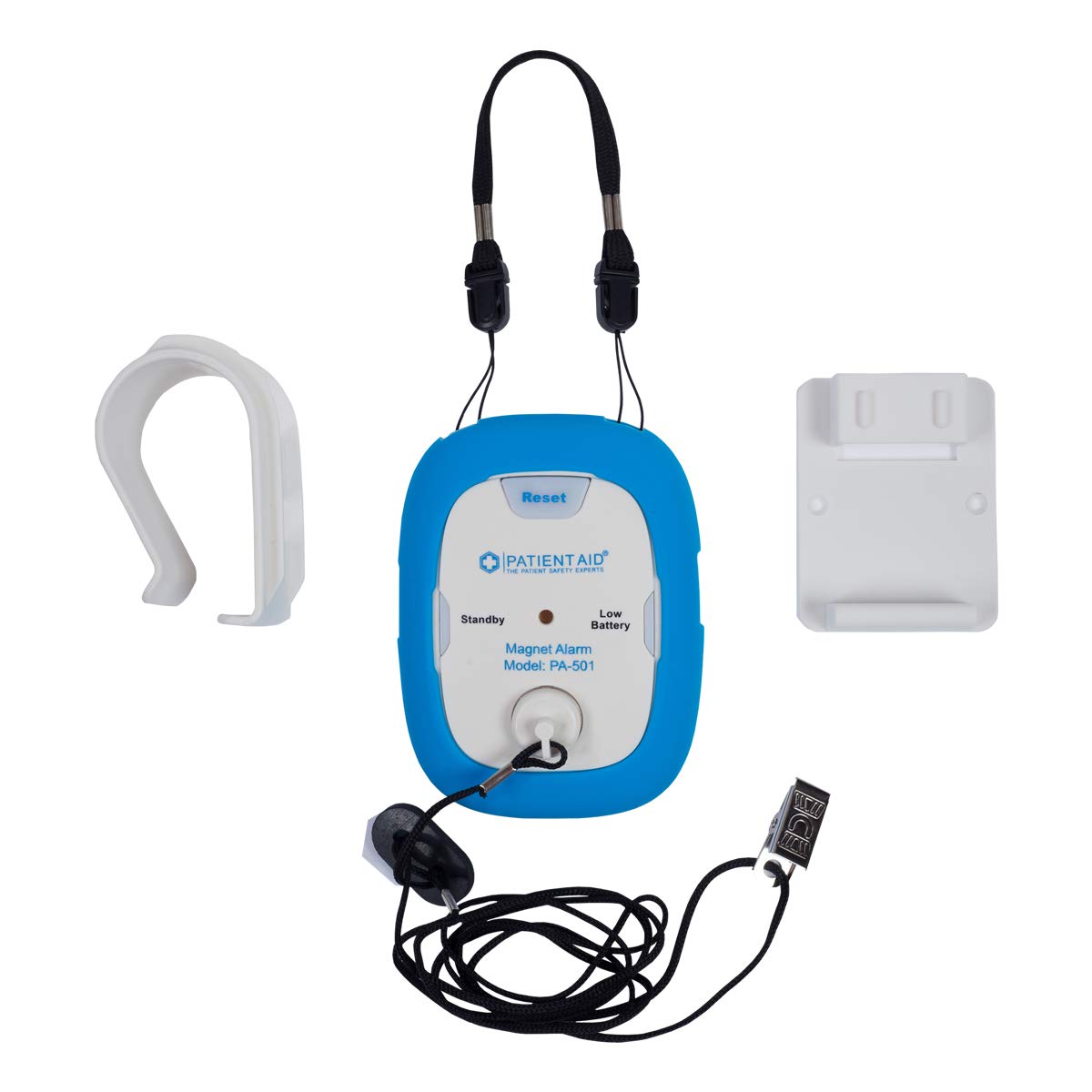 Chair & Bed Alarm : Magnet Pull Cord Alarm for Elderly & Dementia Patients :: Helps Prevent Falling & Wandering :: Comes with Battery, Magnetic Caregiver Alert & 3 Mounting Options by Patient Aid