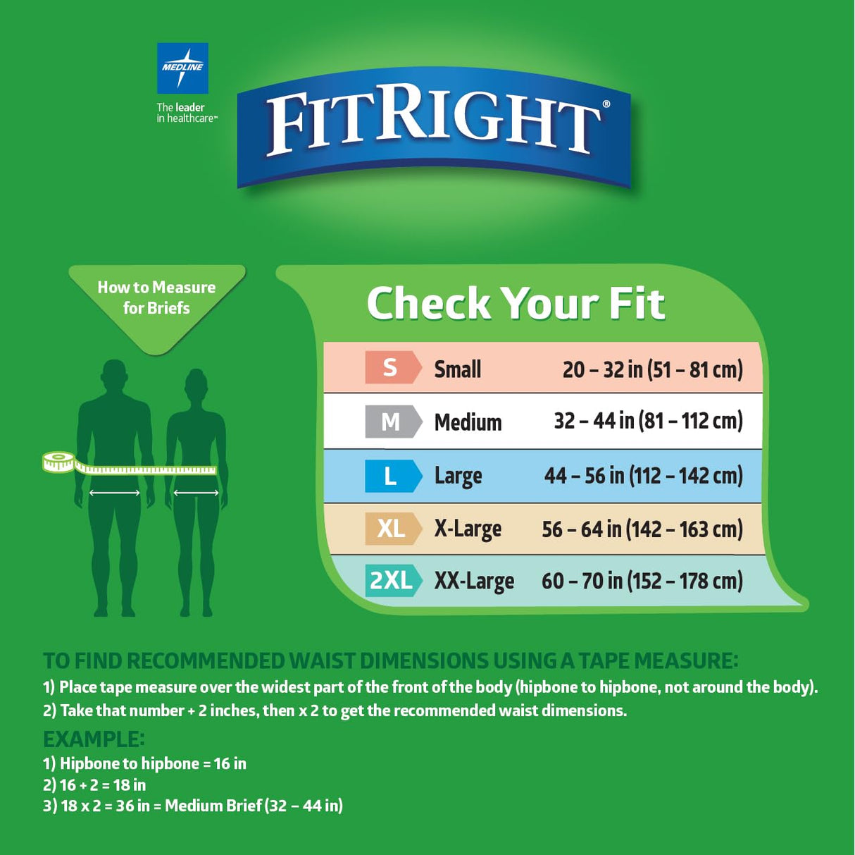 FitRight Ultra Adult Diapers, Disposable Incontinence Briefs with Tabs, Heavy Absorbency, XX-Large, 60"-69", 4 packs of 20 (80 total)