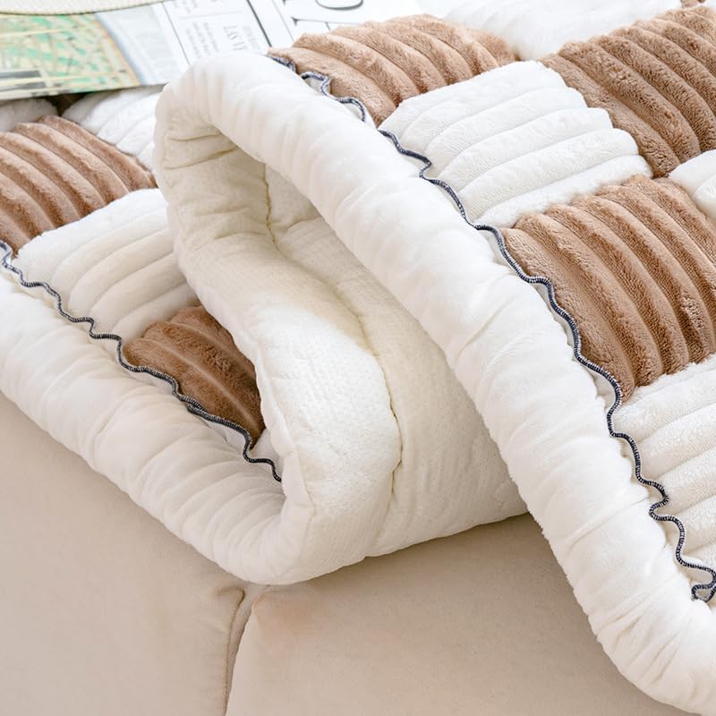 HOMEREFROM Pet Couch Cover for Sofa, Dog Cover for Couch, Washable Pet Couch Covers for Large Dogs, Anti-Slip Dog Bed Mat for Couch (27x59 inch, Light Coffee)