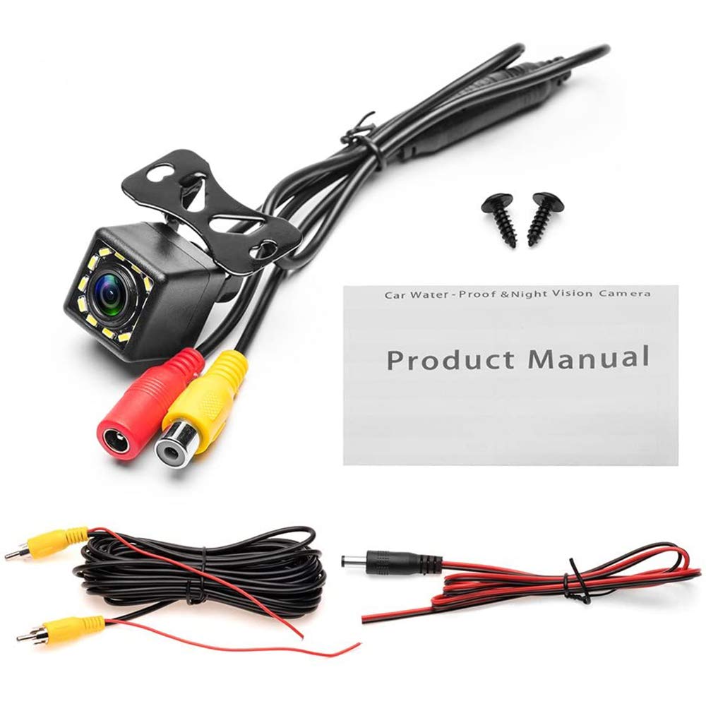 Vehicle Backup Camera Waterproof Car Rear View Camera 170° Wide Angle 12 LED Night Visions Backup Reversing Parking Cameras