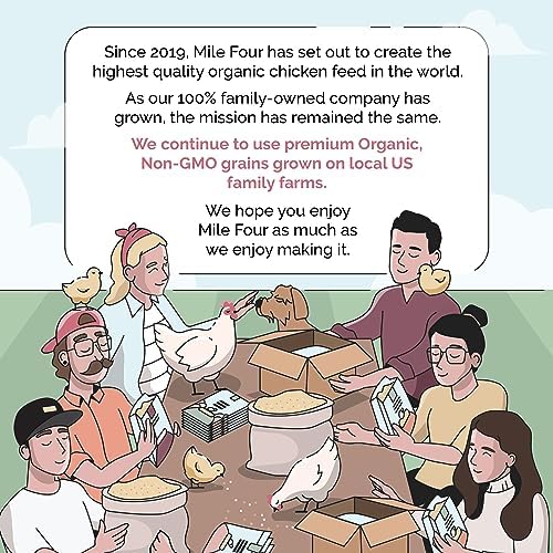 Organic Chicken Feed – Layer Whole Grain, Non-GMO, USA Grown, 16% Protein, Corn-Free, Soy-Free, Non-Medicated Feed for Chickens, 2 lb Sample