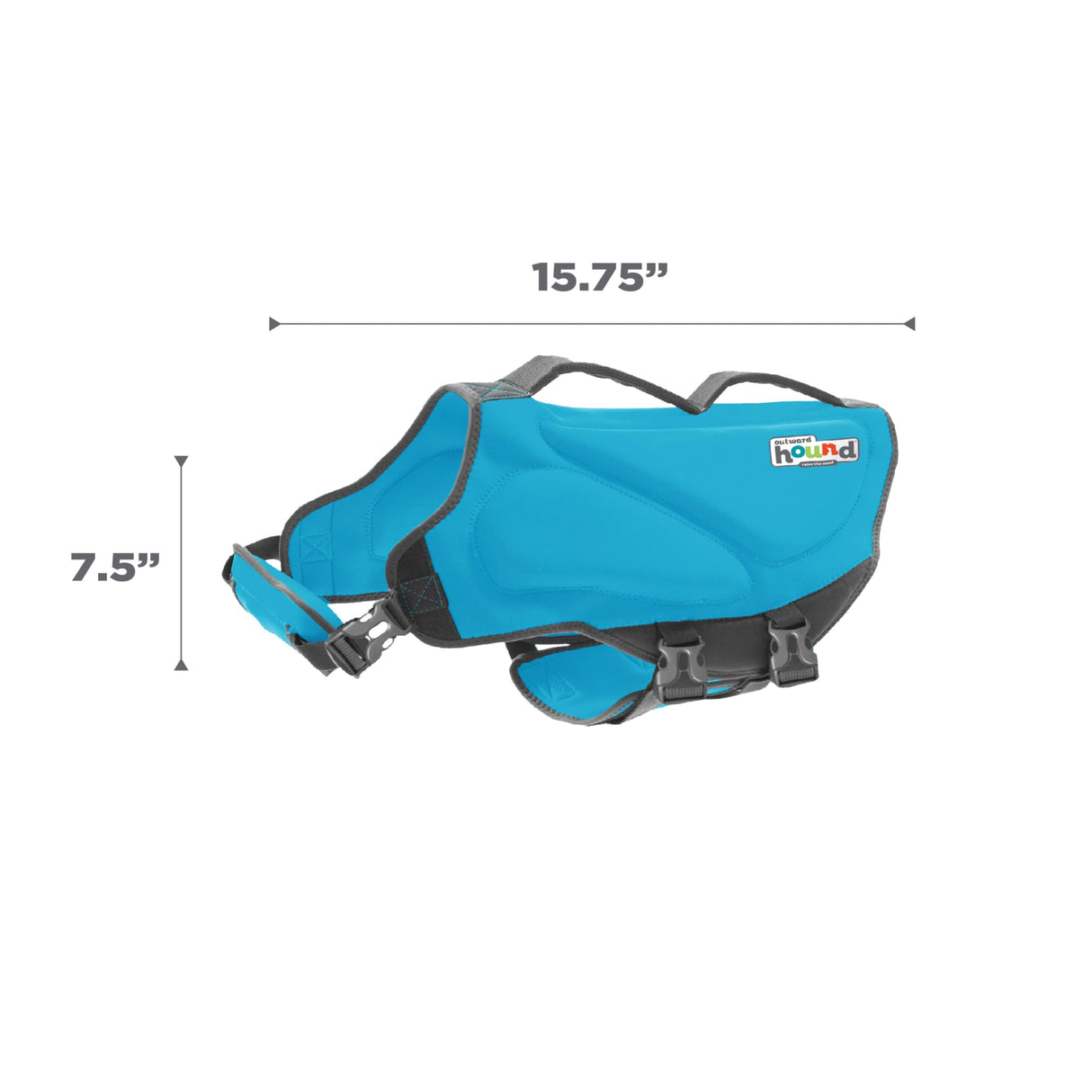 Outward Hound Dawson Swim Dog Life Jacket, High-Performance Neoprene Dog Life Vest for Swimming, Boating, and Water Safety, Large, Blue