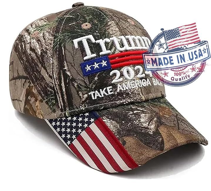 MADE in USA Trump Hat 2024 Take America Back Camo Hat Adjustable Cap Hat Presidential Election Campaign (Cameo Take America Back)