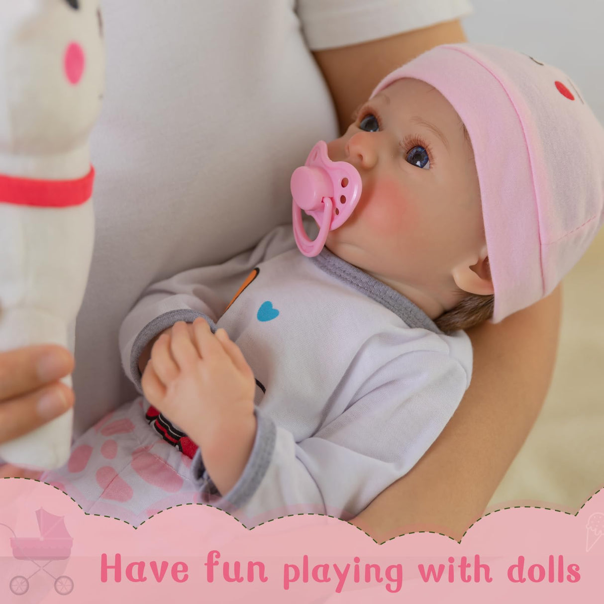 DAYOFF KIDS Reborn Baby Dolls, 18 Inches Realistic Baby Doll That Look Real,Christmas/Birthday Baby Dolls Gift for Kids Age 3+ (Lisa.M)