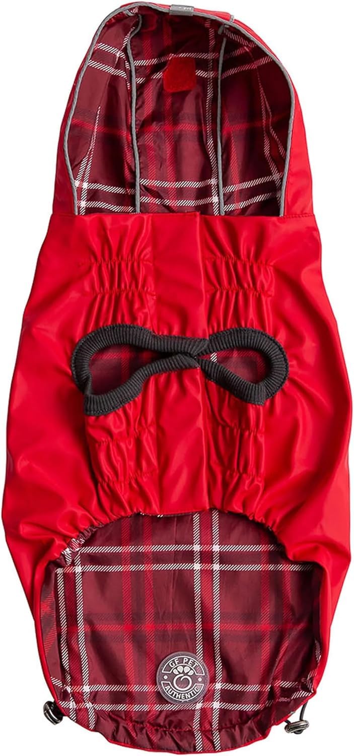 GF PET Reversible Elasto-Fit Raincoat for Dogs - Waterproof Lightweight Pet Rain Jacket - Reflective Safety Design - Comfortable, Easy On & Off - 4XL, Navy