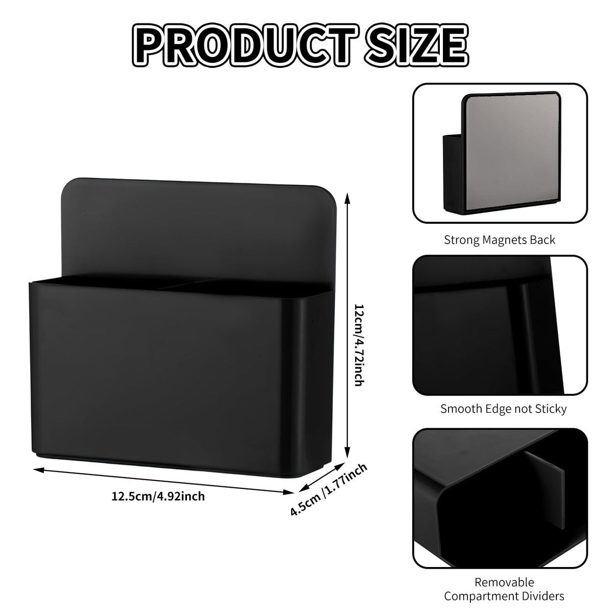 2Pcs Magnetic Dry Erase Marker Holder For Whiteboard Fridge