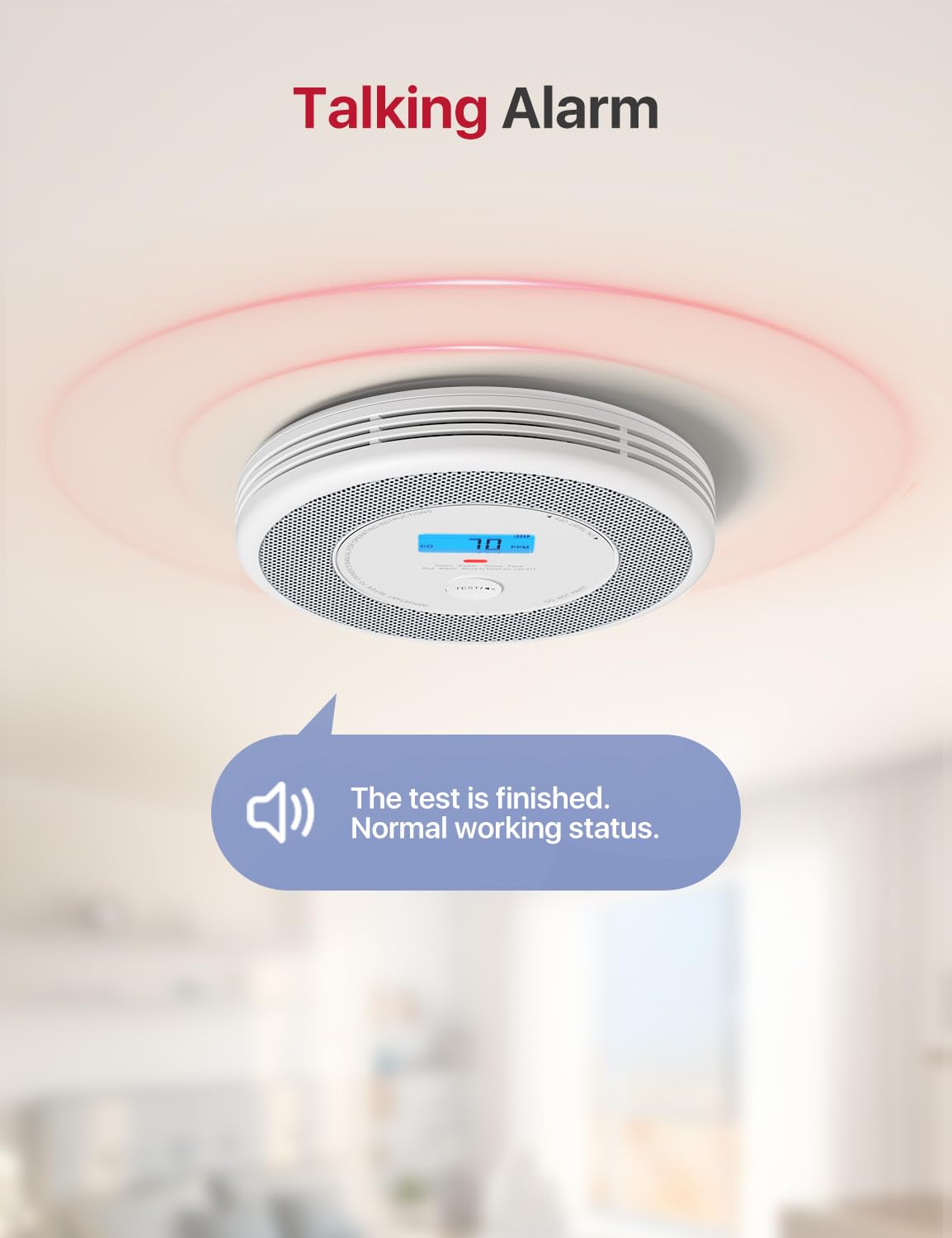 X-Sense Combination Smoke and Carbon Monoxide Detector with Voice Alerts, Smoke Detector Carbon Monoxide Detector Combo with Replaceable Battery, XP0A-SR, 3-Pack