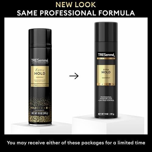 TRESemmé TRES Two Hair Spray Extra Hold 6 Count for Maximum Hold that’s Never Sticky or Stiff Humidity Resistant Hairspray that Sprays on Dry 11 oz