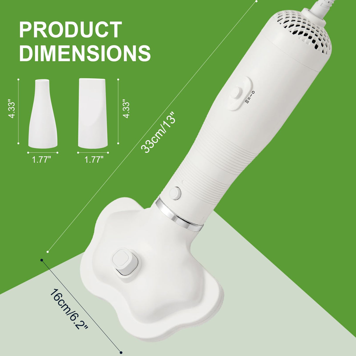 Professional Pet Grooming Dryer Brush – 3-in-1 Dog Blow Dryer with Slicker Brush, Adjustable Temp, Overheat Safe, Salon Quality