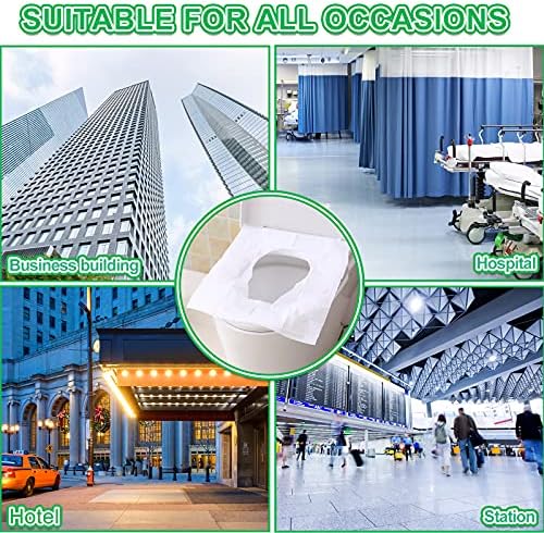 YGDZ Toilet Seat Covers Disposable, 110pcs Flushable Travel Disposable Toilet Seat Covers for Adults Kids Potty Training, Travel Essential Accessories for Airplane, Road Trips, Camping