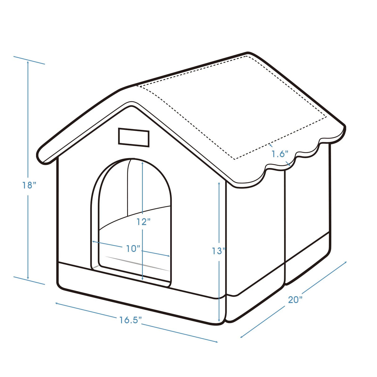 Jiupety Dog House Indoor, L Size Indoor Dog House for Medium Dog, Warm Cave Sleeping Nest Bed for Cats and Dogs, Brown