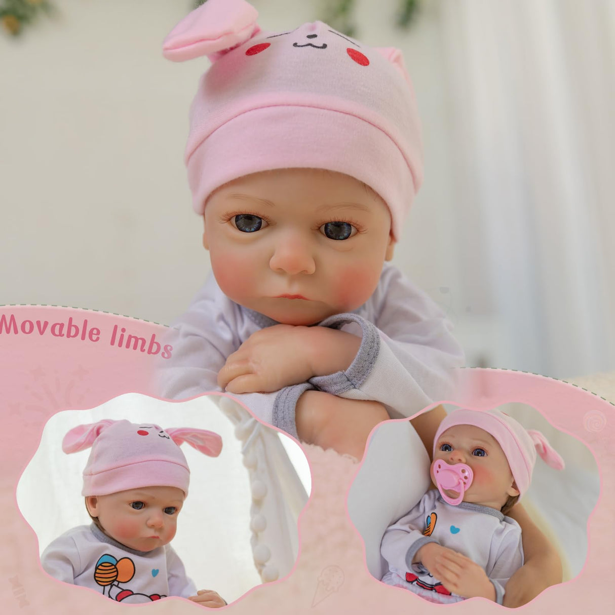 DAYOFF KIDS Reborn Baby Dolls, 18 Inches Realistic Baby Doll That Look Real,Christmas/Birthday Baby Dolls Gift for Kids Age 3+ (Lisa.M)