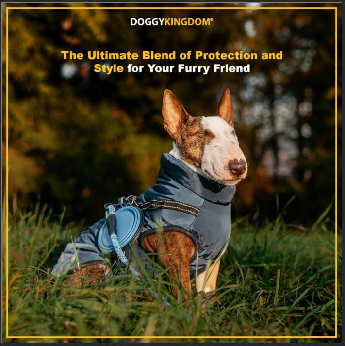 Reflective Dog Jacket Water Resistant with Harness Built in and Warm Fleece Inner Lining, Windproof Dog Coat for Cold Weather Jackets for Small Large Medium Dogs - Red M